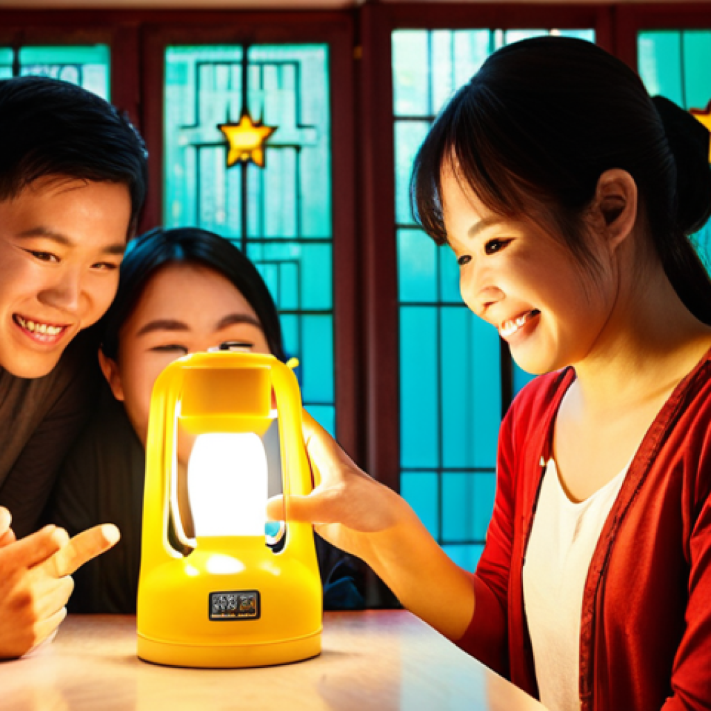 **

A vibrant, eye-level shot of a Vietnamese family installing energy-efficient LED lighting in their traditional home. Sunlight streams through the window, illuminating the happy faces of the family and the "Energy Star" label on the new bulb's box. Focus on the warm, inviting atmosphere and the blend of traditional Vietnamese architecture with modern, eco-friendly technology. Depicting the daily habit changes make a big difference.

**