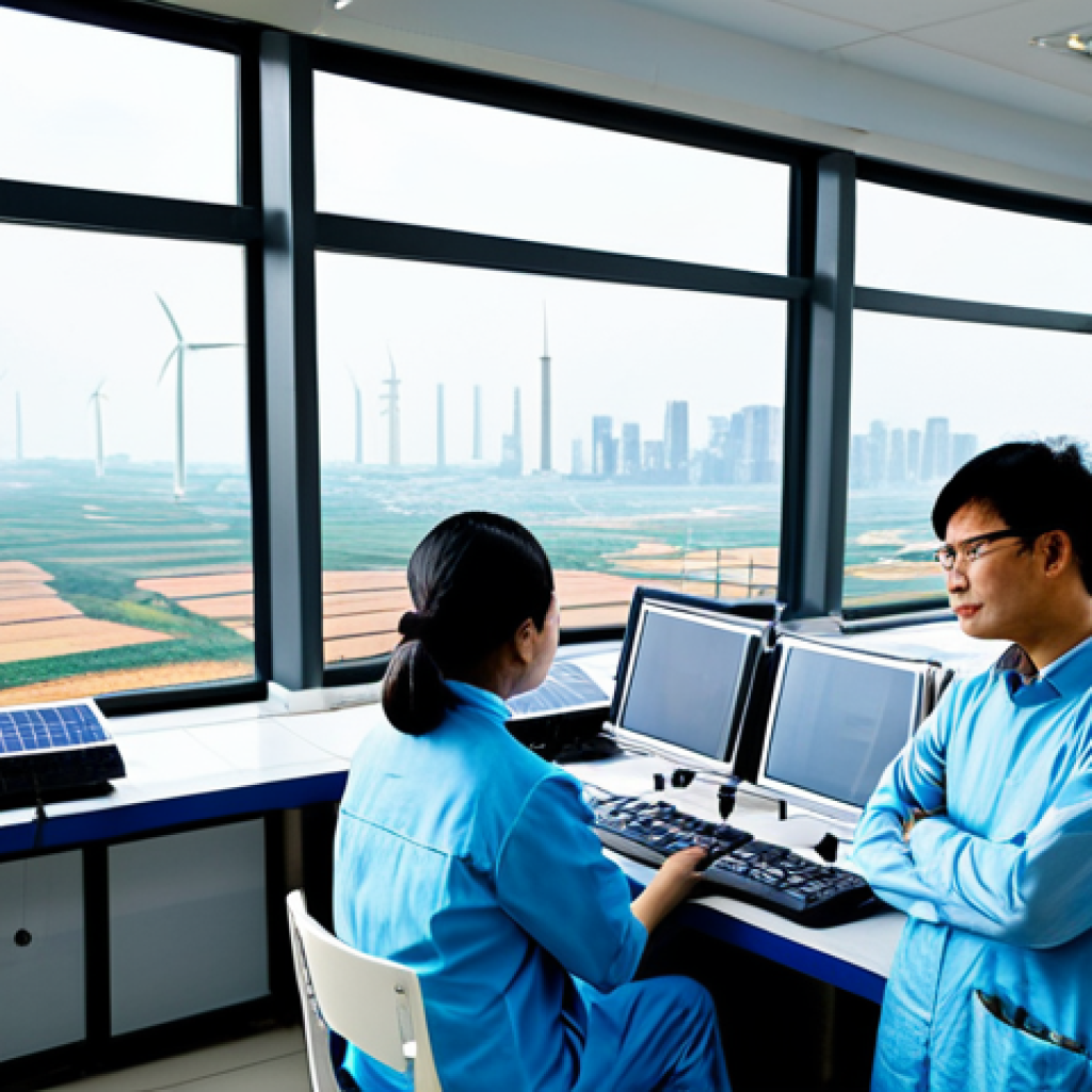 **
"A group of Vietnamese engineers and scientists in a modern laboratory, fully clothed in professional attire, working on renewable energy technology, such as solar panels or wind turbines. Bright, clean environment. In the background, a cityscape of Hanoi with clear skies. Professional, family-friendly, appropriate content, safe for work, perfect anatomy, natural proportions."
**