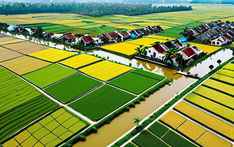 탄소예산과 기후 정책의 통합적 접근 - **Image Prompt: Vietnam's Climate Reality and Net Zero Aspiration**
A composite image vividly co...